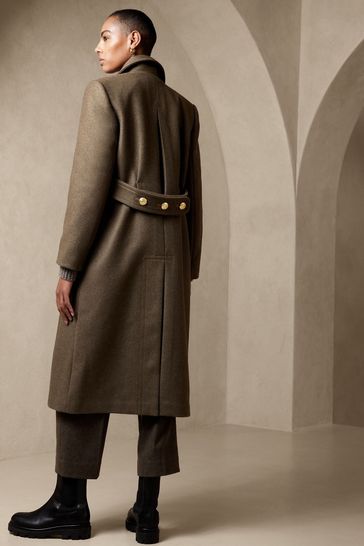 Banana republic green coat outlet