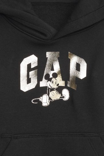 Buy Gap Disney Mickey Mouse Metallic Logo Hoodie from the Gap