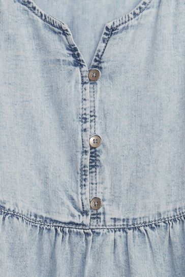 Round neck sale denim dress