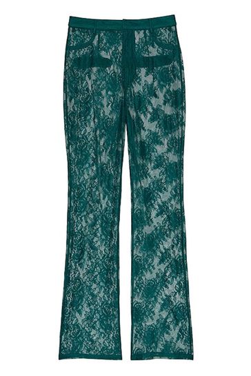Green sales lace pants