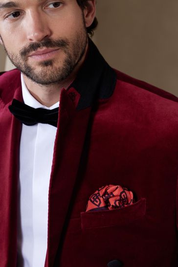 Banana Republic Red Wooster Velvet Blazer