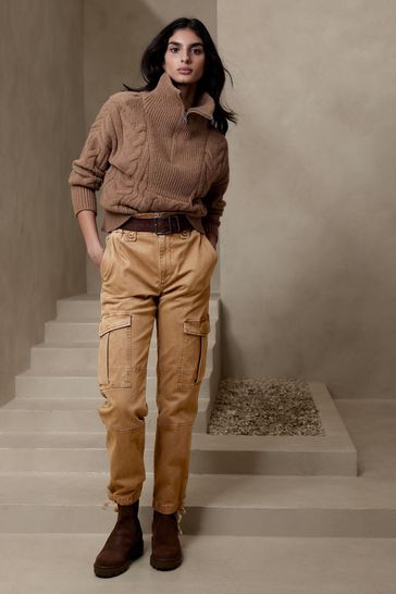 Banana Republic Brown Sierra Moleskin Cargo Trousers