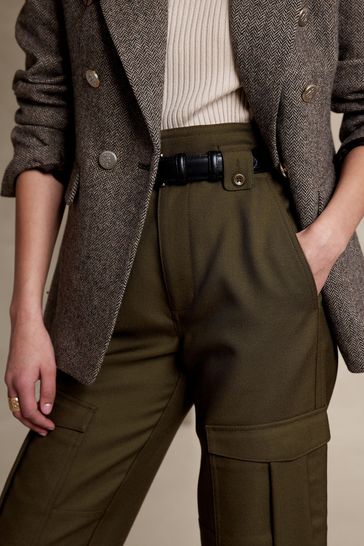 Banana Republic Green Lido Wool Cargo trousers