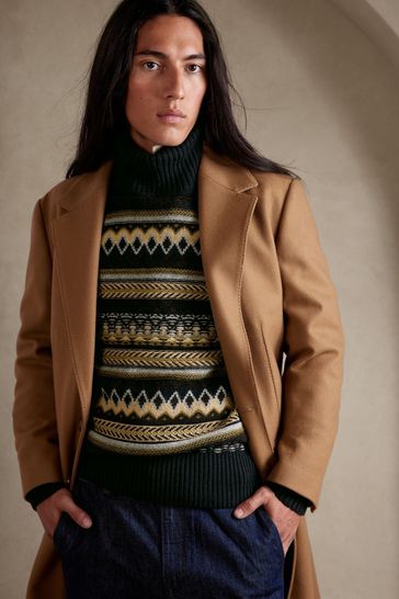 Banana Republic Black Kirk Fair Isle Jumper