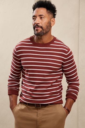 Banana Republic Red Cori Merino Crew Neck Jumper