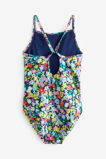Gap Green Yellow Pink Floral Swimsuit