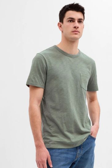 Buy Gap Lived-In Short Sleeve Pocket Crew Neck T-Shirt from the Gap ...