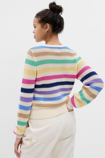 Multi coloured 2025 striped jumper