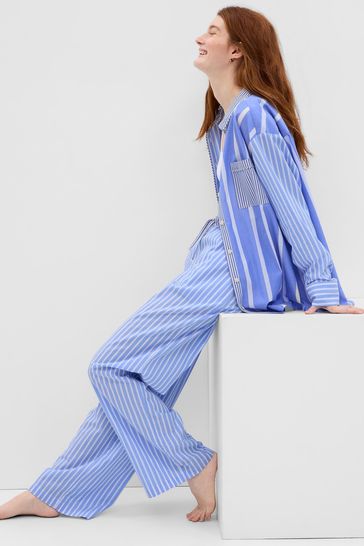 Women's Cotton Pinstripe Pyjama Trouser