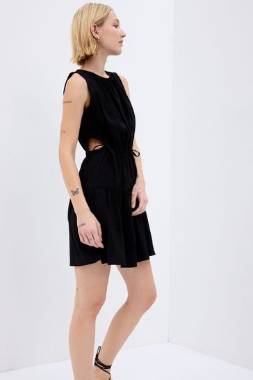 Black dress deals side cutouts