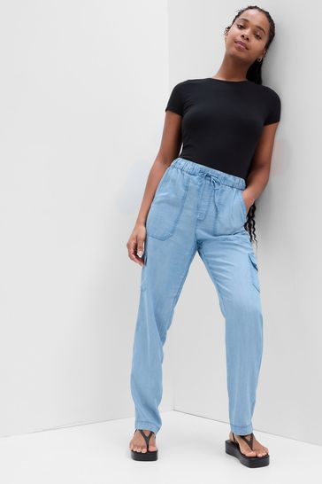 Gap Blue Loose Cargo Trousers