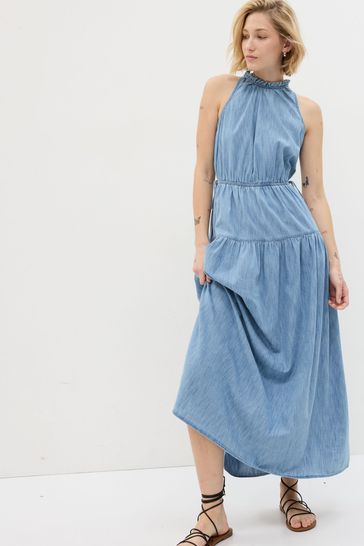 Gap sleeveless discount denim dress