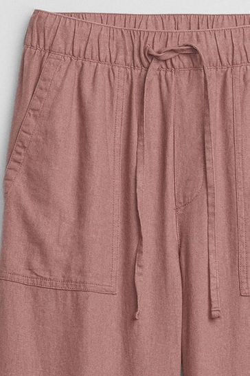 Buy Gap Wide-Leg Linen Trousers from the Gap online shop