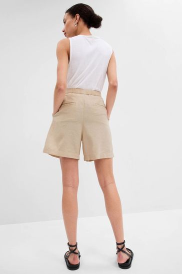 Buy Women's High Waisted Linen Shorts Online