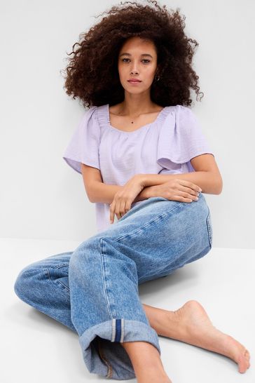 gap gauze top