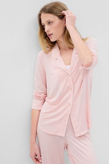 Pink Long Sleeve Pyjama Top