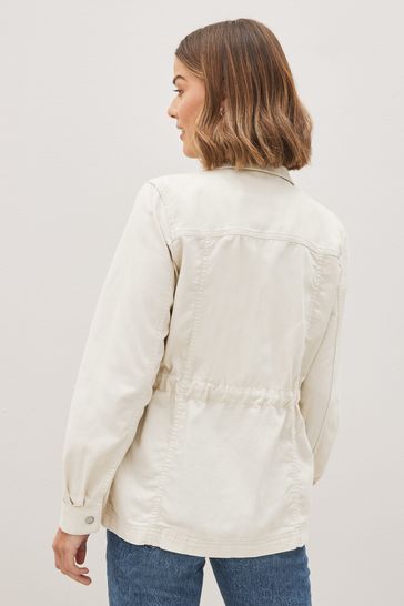 Beige utility jacket women's on sale