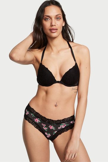 Buy Victoria's Secret Lace Trim Cotton Cheeky Knickers from the
