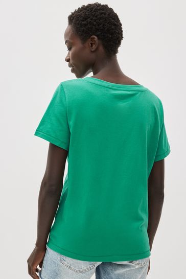 Buy Gap Organic Cotton Vintage Short Sleeve V Neck T Shirt from