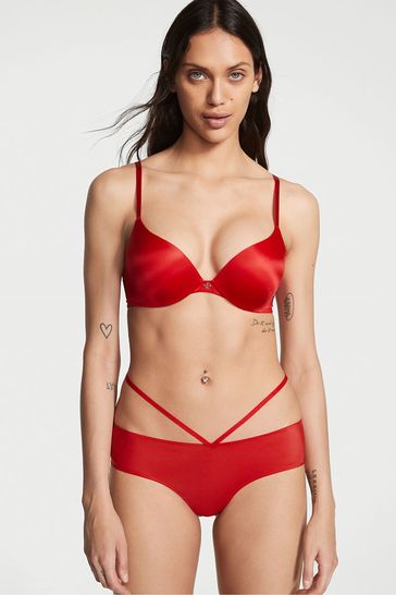 Victoria's Secret Lipstick Red Cheeky So Obsessed Strappy Cheeky Panty