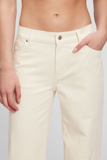 White jeans hot sale gap