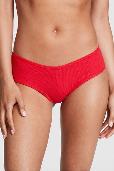 Victoria's Secret PINK Red Pepper Waffle Cotton Cheekster Knickers