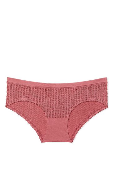Victoria's Secret PINK Soft Begonia Pink Cable Knit Seamless Hipster Knickers