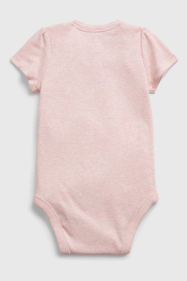 Gap Pink 3 Pack Short Sleeve Baby Bodysuits
