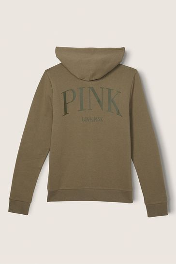 Olive green pink hoodie discount