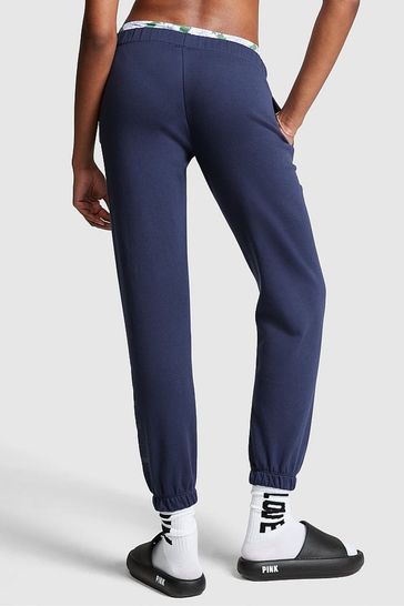 Victoria s Secret PINK Midnight Navy Blue Everyday Fleece Classic Joggers