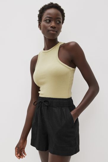Gap Black High Rise Pull On Utility Shorts