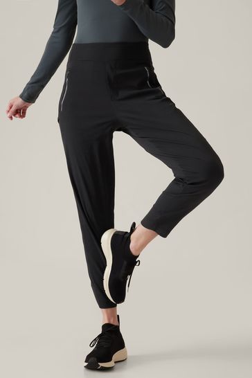 Athleta Black Trekkie Lightweight Ripstop Walking Joggers