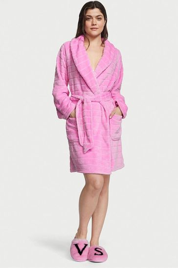 Victoria s Secret Lilac Chiffon Pink Cosy Short Dressing Gown