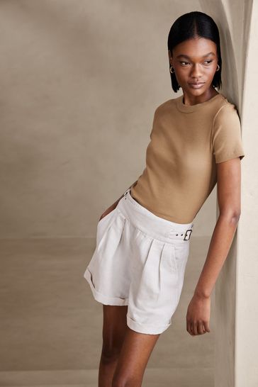 Buy Banana Republic Ribbed Shrunken T Shirt from the Gap online shop