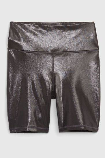 Metallic silver hotsell biker shorts