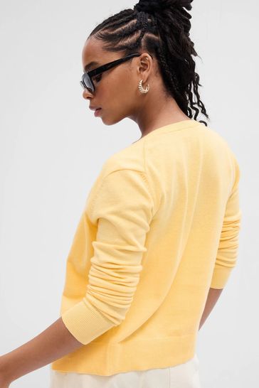 Gap Beige Crewneck Cardigan