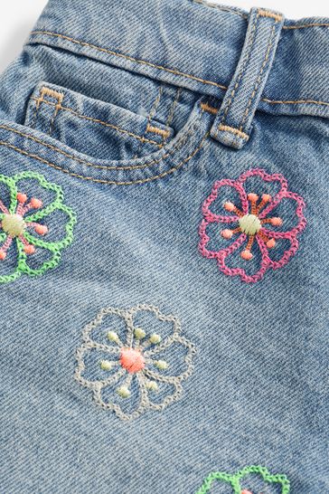 Floral denim sales