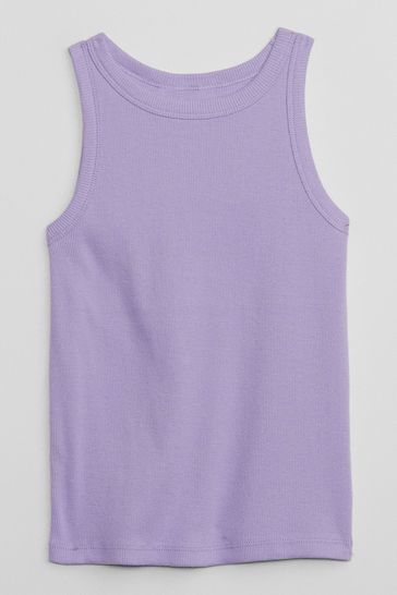 Gap Black Ribbed High Neck Vest