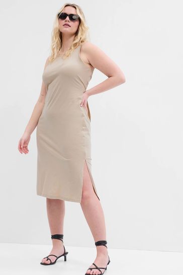 Fitted sleeveless dress sale