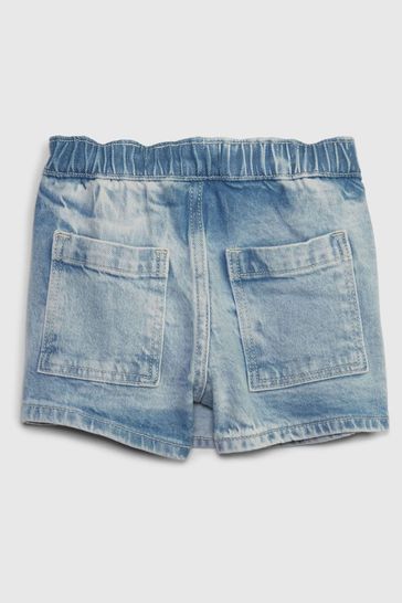 Pull on sale denim skort