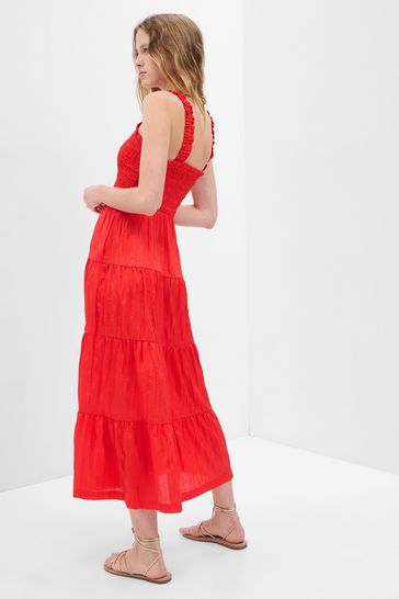 Gap tiered maxi cheap dress