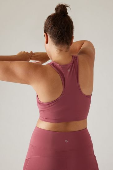 Athleta Black D DD Cup Conscious Mesh Crop Medium Impact Sports Bra