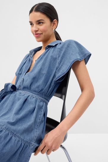 Denim shirt dress gap cheap