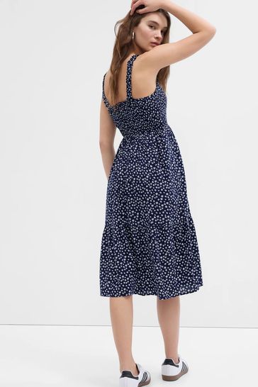 Bp smocked midi sales dress