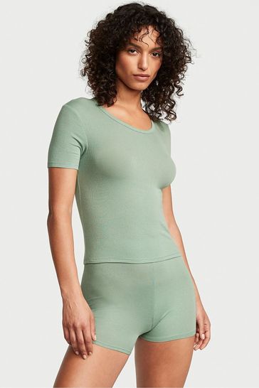 Victoria's Secret Seasalt Green Modal Short Pyjamas