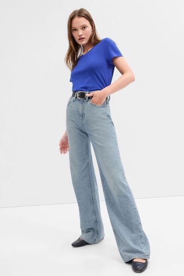 Buy Gap High Waisted Wide Leg Jeans from the Gap online shop