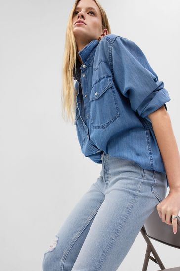 Ripped 2025 jeans gap