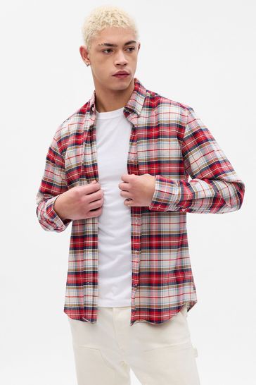 Gap Red Classic Oxford Shirt in Standard Fit