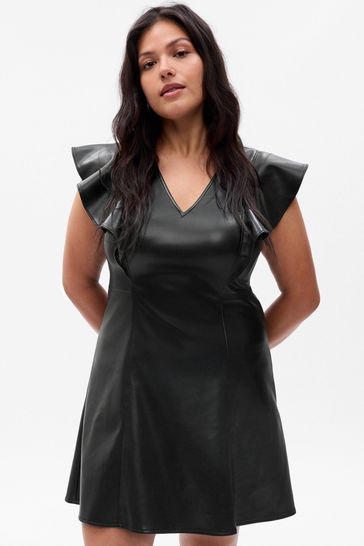 Faux leather skater dress online