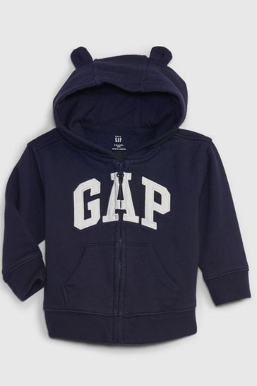 Buy Gap Bear Baby Arch Logo Zip Up Hoodie (Newborn - 24mths) from the ...